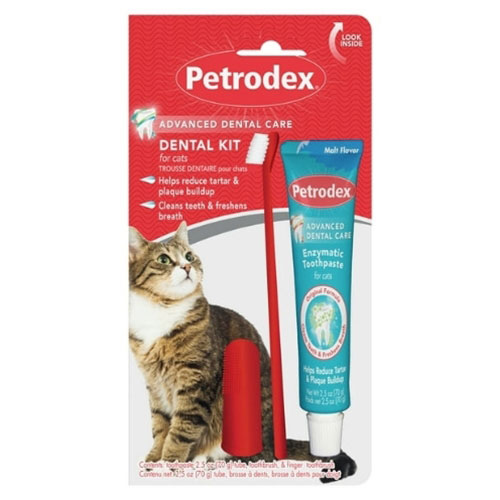 Sentry Petrodex Dental Kit Cat Malt Toothpaste Heartland Vet Supply