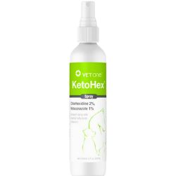 VetOne KetoHex Spray bottle - antibacterial and antifungal skin treatment for dogs, cats, and horses