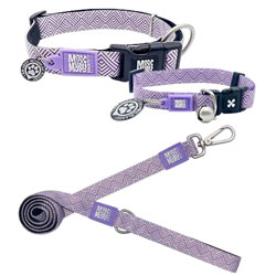 Max & Molly Smart ID Mykonos Lilac Collar & Leash Collection