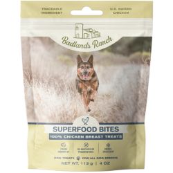 Badlands Ranch Superfood Bites Air Dried Premium Chicken Breast Treats for Dogs