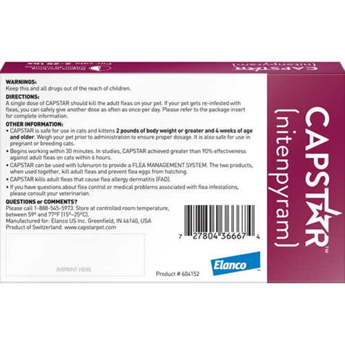 Capstar dosage sale for cats