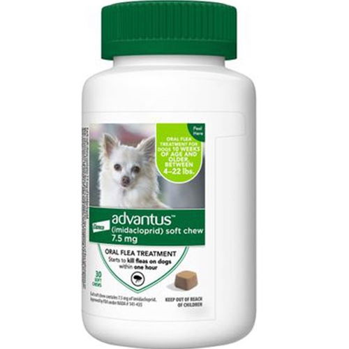 Advantus Flea Soft Chews for Small Dogs 4 22lbs 30 Count