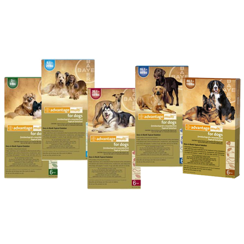 Advantage Multi Dog 55.1 88 lbs 6 Doses by Bayer